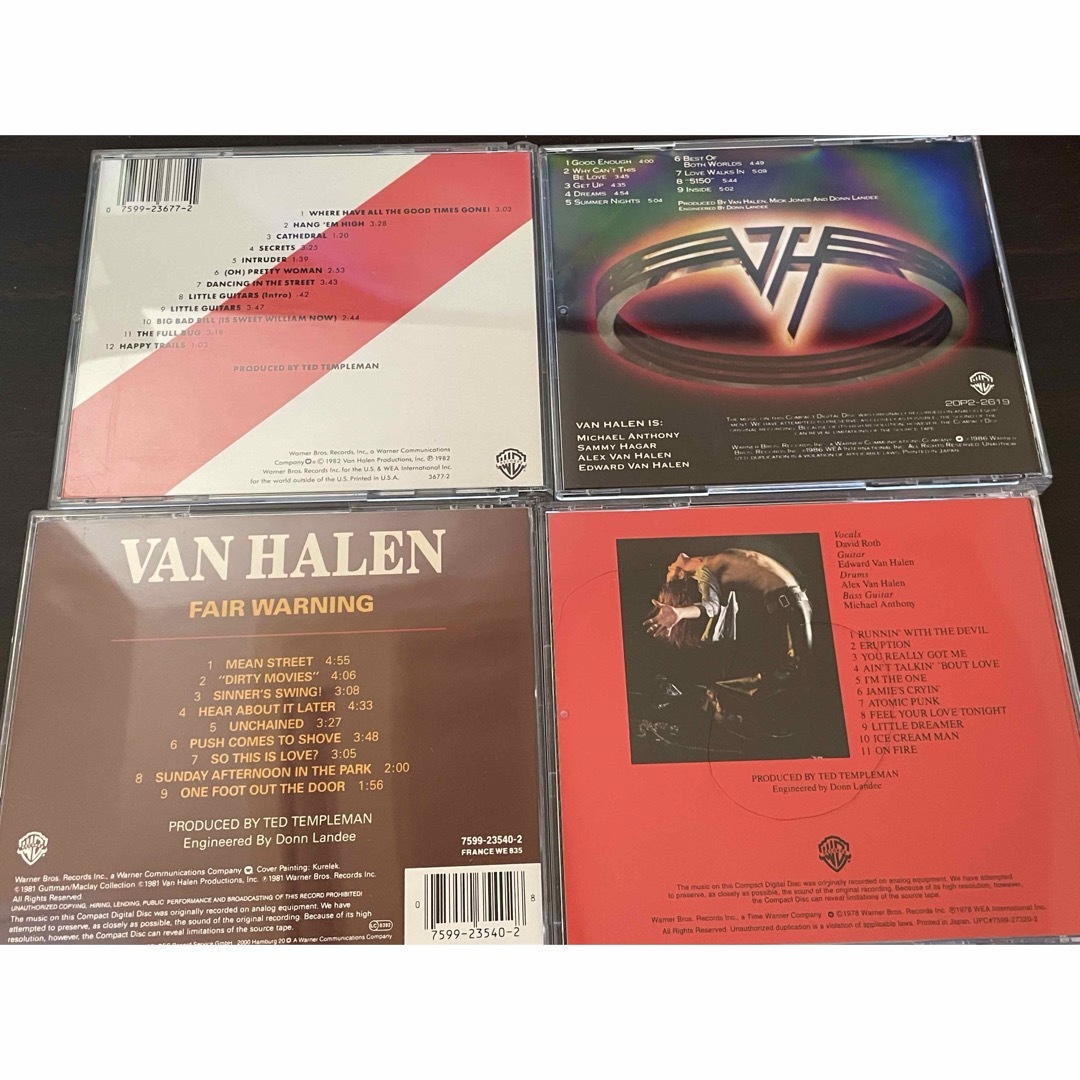 ヴァン・ヘイレン（VAN HALEN）　CD４枚セット エンタメ/ホビーのCD(ポップス/ロック(洋楽))の商品写真