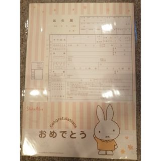 ミッフィー(miffy)のミッフィー　出生届(その他)