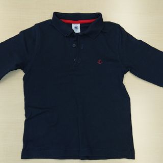 プチバトー(PETIT BATEAU)の【あろ様専用】プチバトー ネイビー長袖ポロシャツ(Tシャツ/カットソー)