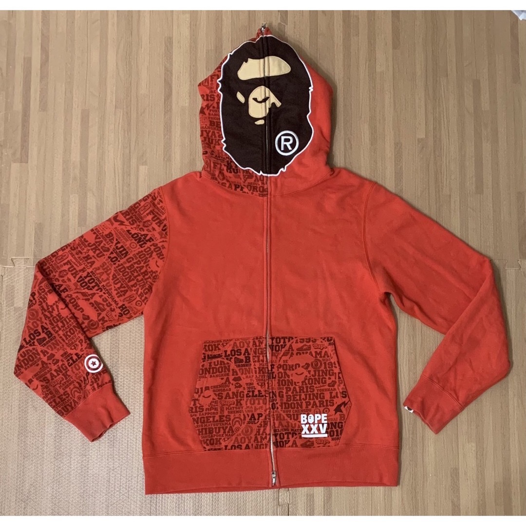 A BATHING APE(アベイシングエイプ)の激レア APE XXV APE HEADパーカー L シャークパーカー kaws メンズのトップス(パーカー)の商品写真