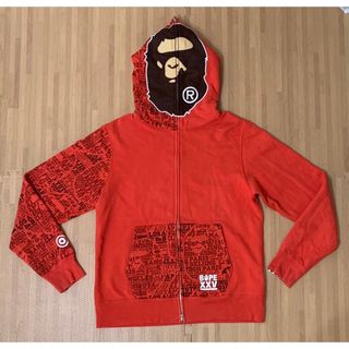 アベイシングエイプ(A BATHING APE)の激レア APE XXV APE HEADパーカー L シャークパーカー kaws(パーカー)