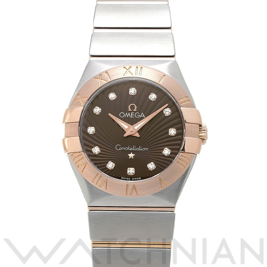 OMEGA(オメガ)の中古 オメガ OMEGA 123.20.27.60.63.001 ブラウン /ダイヤモンド レディース 腕時計 レディースのファッション小物(腕時計)の商品写真