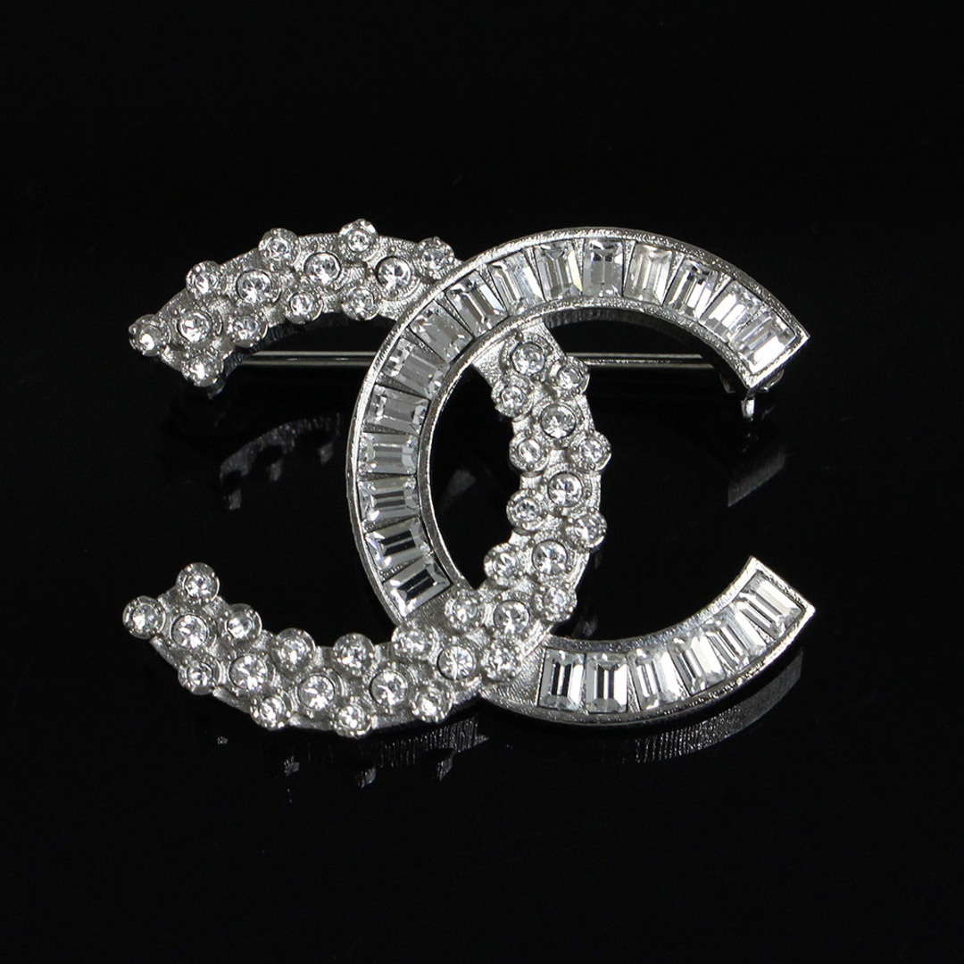 CHANEL - シャネル ココマーク スクエア ラインストーン ブローチ