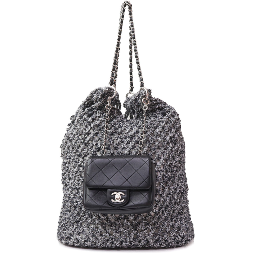 CHANEL - シャネル 編み バケット トートバッグ メッシュニット ネット