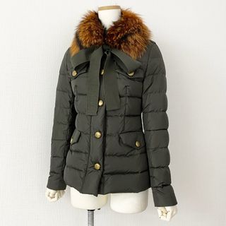 モンクレール(MONCLER)の76k21 MONCLER モンクレール CACHALOT カシャロ ダウンジャケット ハーフコート ショート丈 ラクーンファー取り外し可 00 カーキ(ダウンジャケット)