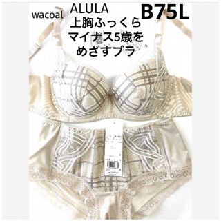 ワコール(Wacoal)の【新品タグ付】ワコール／マイナス5歳をめざすブラ・B75L（定価¥11,220）(ブラ&ショーツセット)