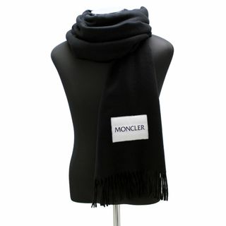 モンクレール(MONCLER)の送料無料 146 MONCLER ブラック SCIARPA ウール マフラー 3C00012 595MA 男女兼用(マフラー)