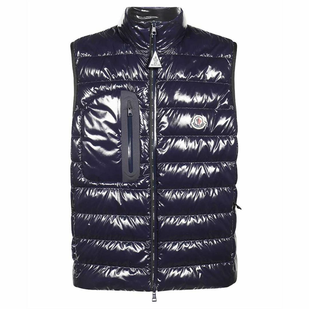 MONCLER(モンクレール)の送料無料 18 MONCLER USEDOM ネイビー ダウンベスト 1A00036 595P7 size 2 メンズのジャケット/アウター(ダウンベスト)の商品写真