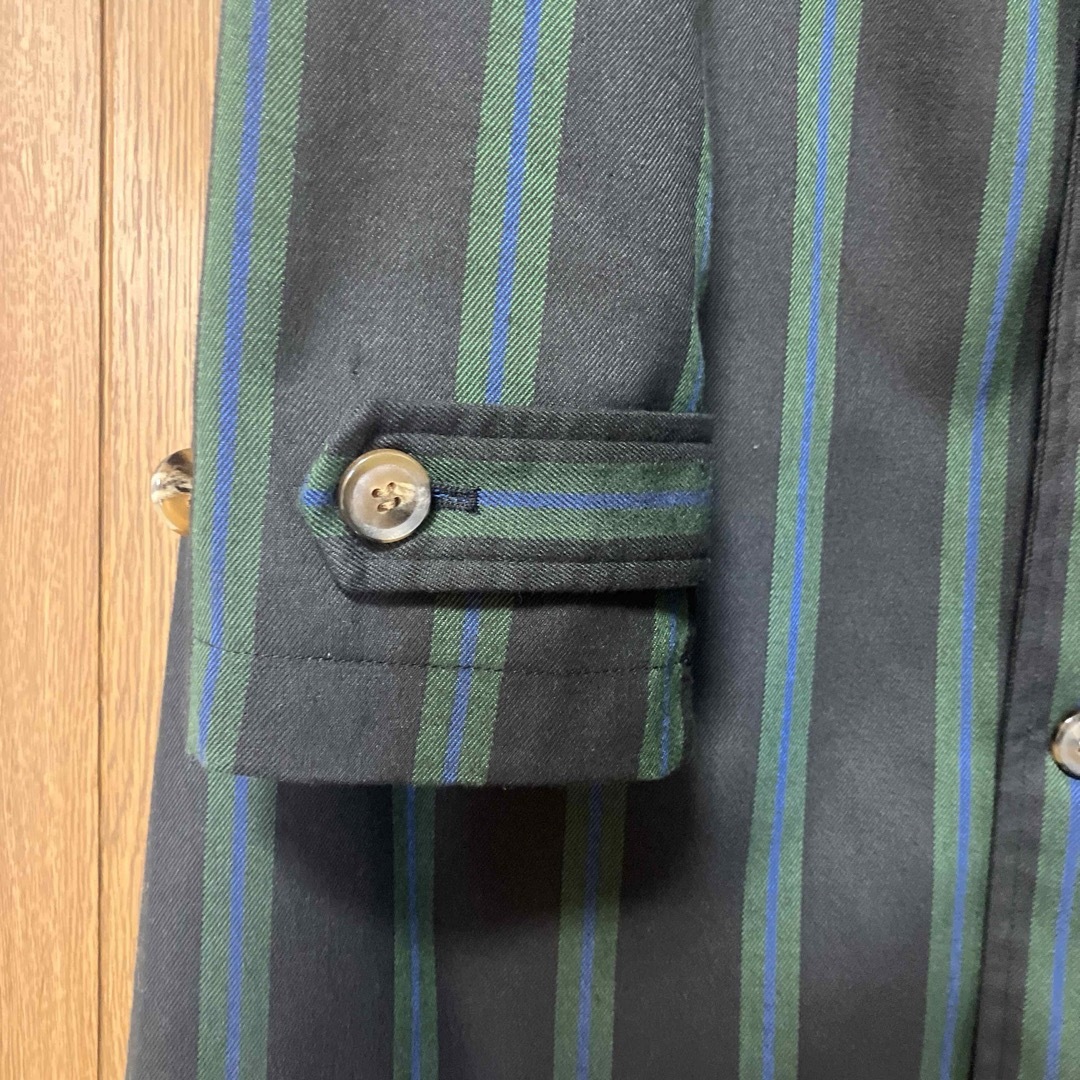 ストライプステンカラーコート メンズのジャケット/アウター(ステンカラーコート)の商品写真