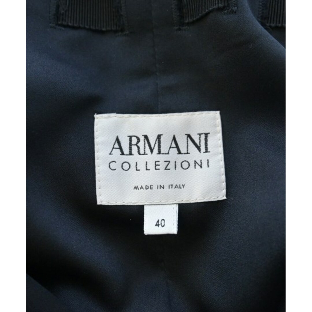 ARMANI COLLEZIONI ノーカラージャケット 40(M位) 黒 【古着】【中古】