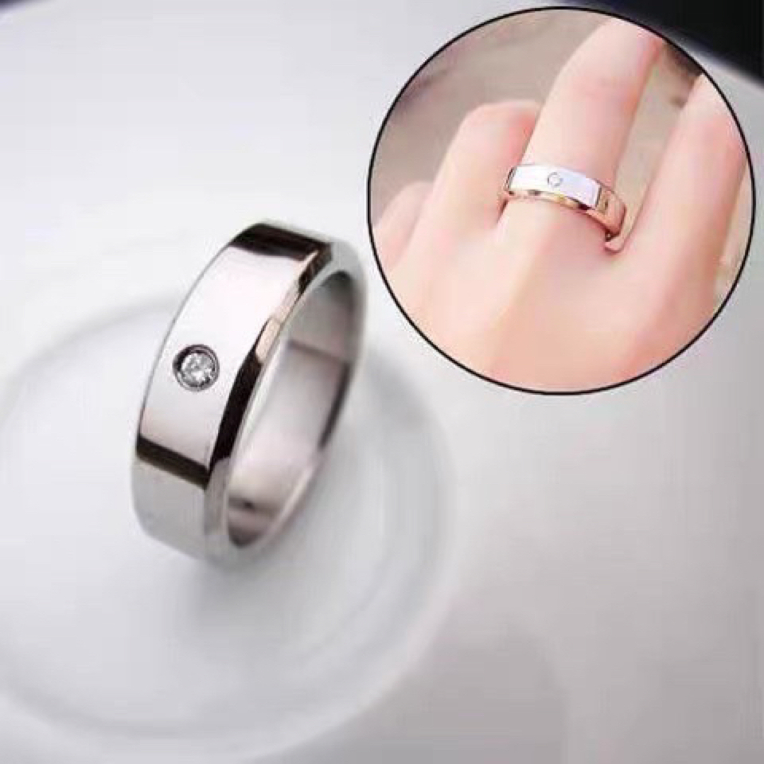 New角 シルバー ステンレスリング ステンレス指輪 シンプル一粒リング メンズのアクセサリー(リング(指輪))の商品写真