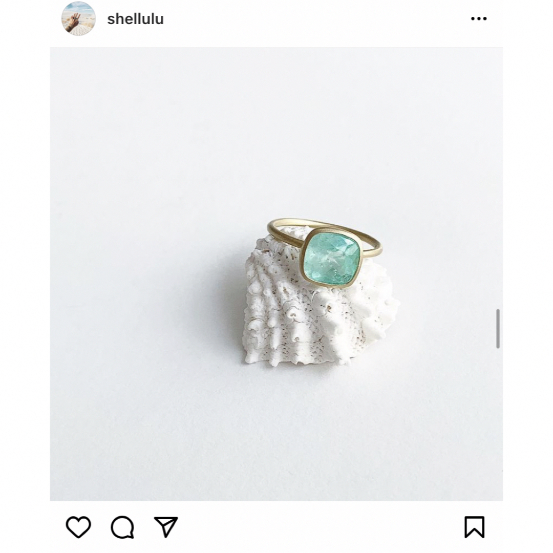 BARNEYS NEW YORK(バーニーズニューヨーク)のsheIIuIu シェルル　コロンビア産エメラルド　リング  K18 レディースのアクセサリー(リング(指輪))の商品写真