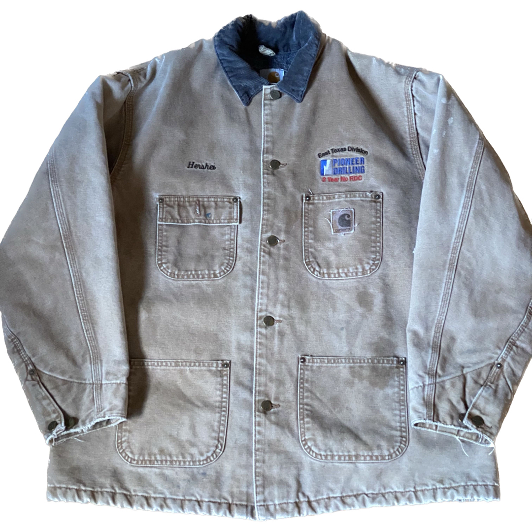 90s CARHARTT アクティブジャケット グリーン mos ボロ フェード64cm