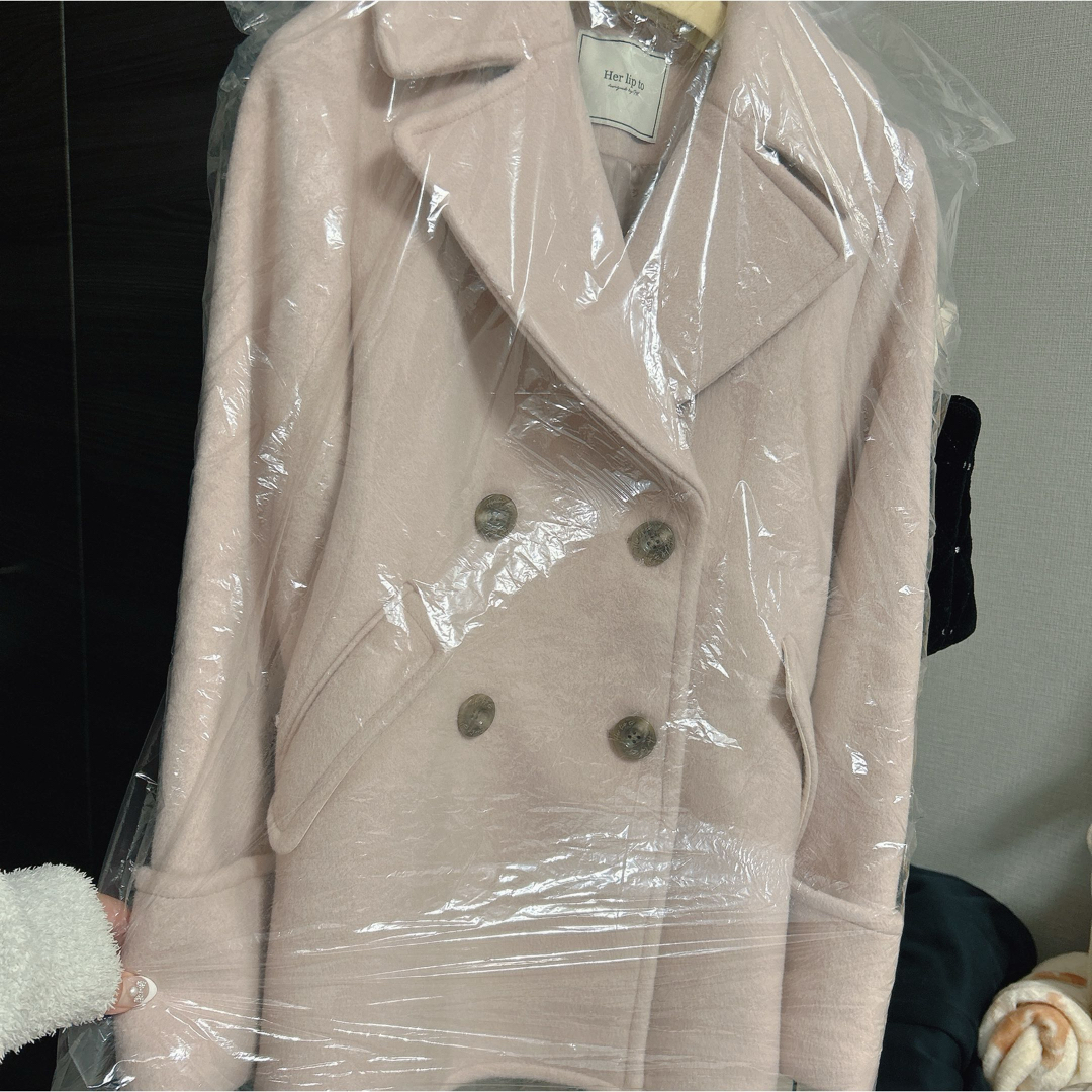 Her lip to(ハーリップトゥ)のHer lip to Proust Wool-Blend Melton Coat レディースのジャケット/アウター(ピーコート)の商品写真