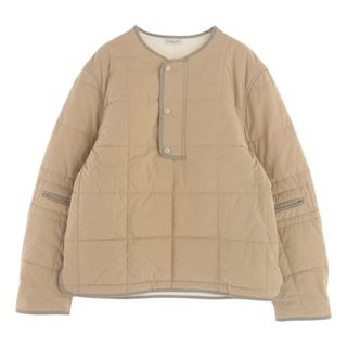 ドリスヴァンノッテン(DRIES VAN NOTEN)のDRIES VAN NOTEN ドリスヴァンノッテン ジャケット 19AW 73-08-94-08011 中綿キルティング オーバーサイズ ノーカラー プルオーバー ジャケット ベージュ系 M【極上美品】【中古】(その他)