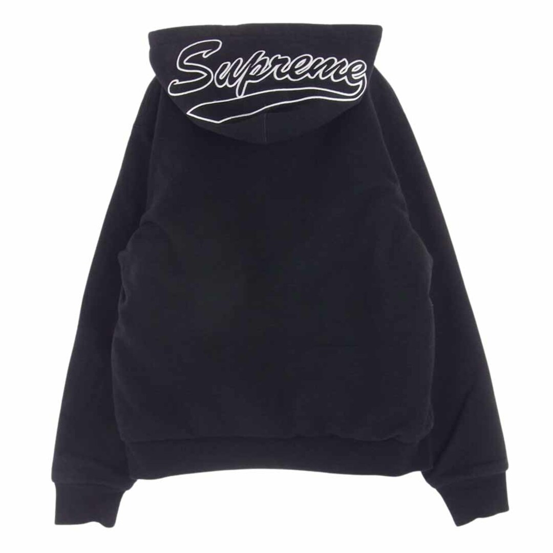 SUPREME シュプリーム フルジップ パーカー 黒 M サーマル★カナダ製