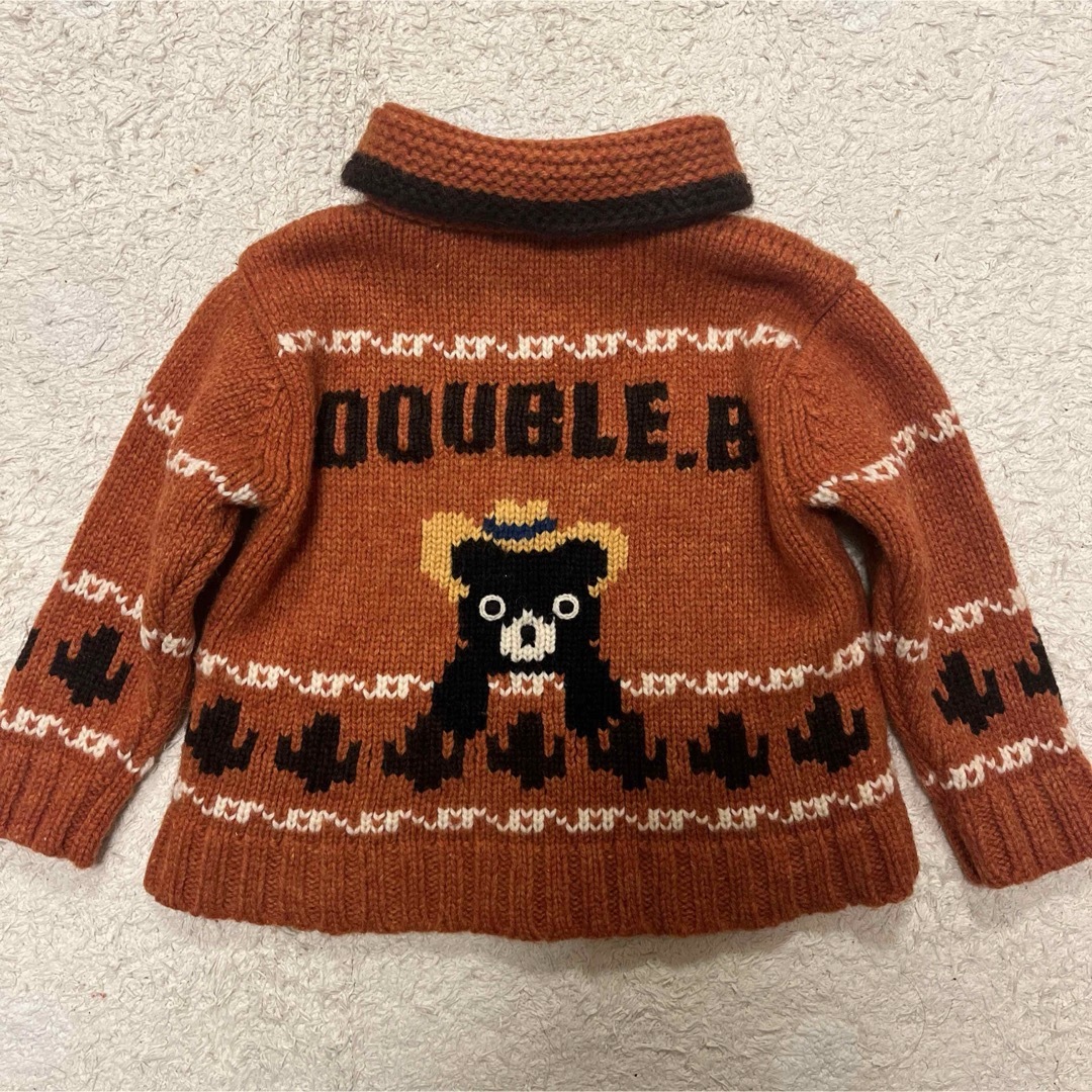 DOUBLE.B(ダブルビー)のダブルビー  カウチン　ビー君　90 カーディガン キッズ/ベビー/マタニティのキッズ服男の子用(90cm~)(ジャケット/上着)の商品写真