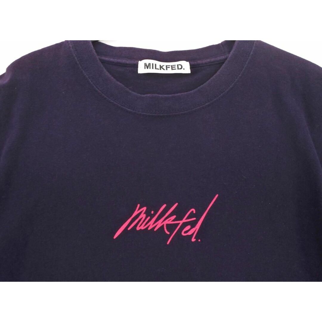 MILKFED.(ミルクフェド)のMILKFED ミルクフェド プリント Tシャツ sizeone/紺 ■◆ メンズ メンズのトップス(Tシャツ/カットソー(半袖/袖なし))の商品写真