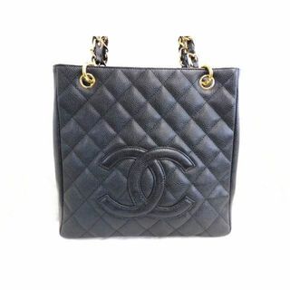 シャネル(CHANEL)の2番 美品 シャネル ■ A20994 キャビアスキン PST チェーントートバッグ ブラック 黒×ゴールド金具 マトラッセ 8番台 レディース □5K(ショルダーバッグ)