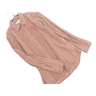 ユニクロ(UNIQLO)のUNIQLO INES DE LA FRESSANGE ユニクロ イネス チェック シャツ sizeXS/茶 ◇■ レディース(シャツ/ブラウス(長袖/七分))