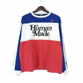 ヒューマンメイド(HUMAN MADE)のヒューマンメイド HUMAN MADE × ガールズ ドント クライ Girls Dont Cry ■ 21SS 【 BMX L/S Tee 】 ロゴ ボーダー ロング スリーブ カットソー　f19615(Tシャツ/カットソー(七分/長袖))