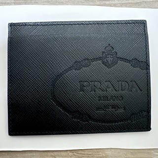 プラダ(PRADA)のPRADAプラダカードケース　未使用品　ブラック(パスケース/IDカードホルダー)