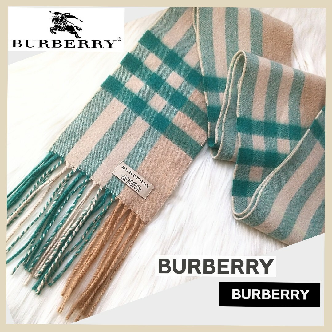 BURBERRY - バーバリーBURBERRY❉カシミヤ マフラー❉スリム ロング