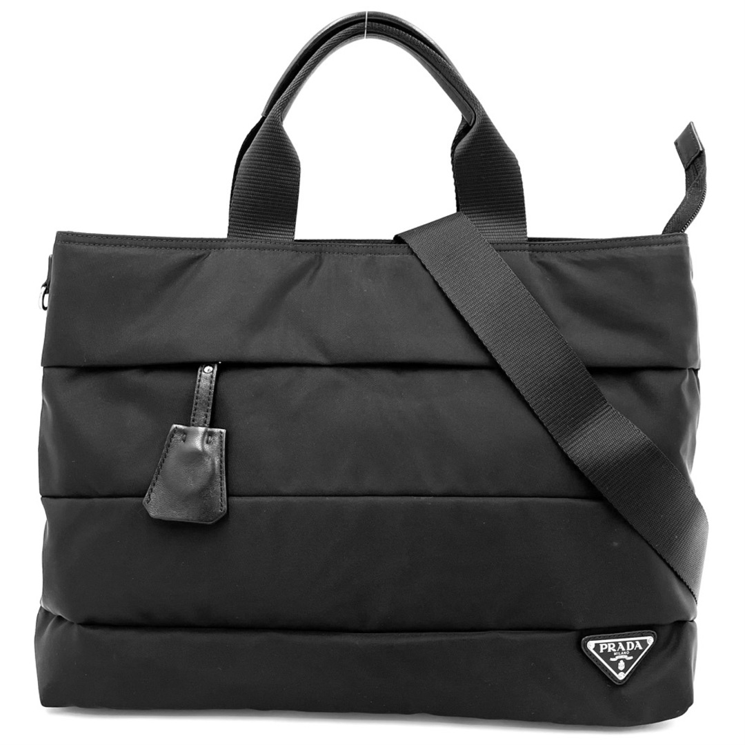 【極美品】 プラダ PRADA トート ハンド バッグ ナイロン レザー 黒