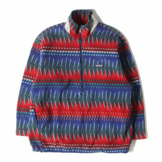 Patagonia パタゴニア ジャケット サイズ:KIDS14(メンズM位) 90s ミネハハ柄 ハーフジップ フリース 1996年 / USA製  レッド ブルー 赤青 アウター ブルゾン 【メンズ】【中古】