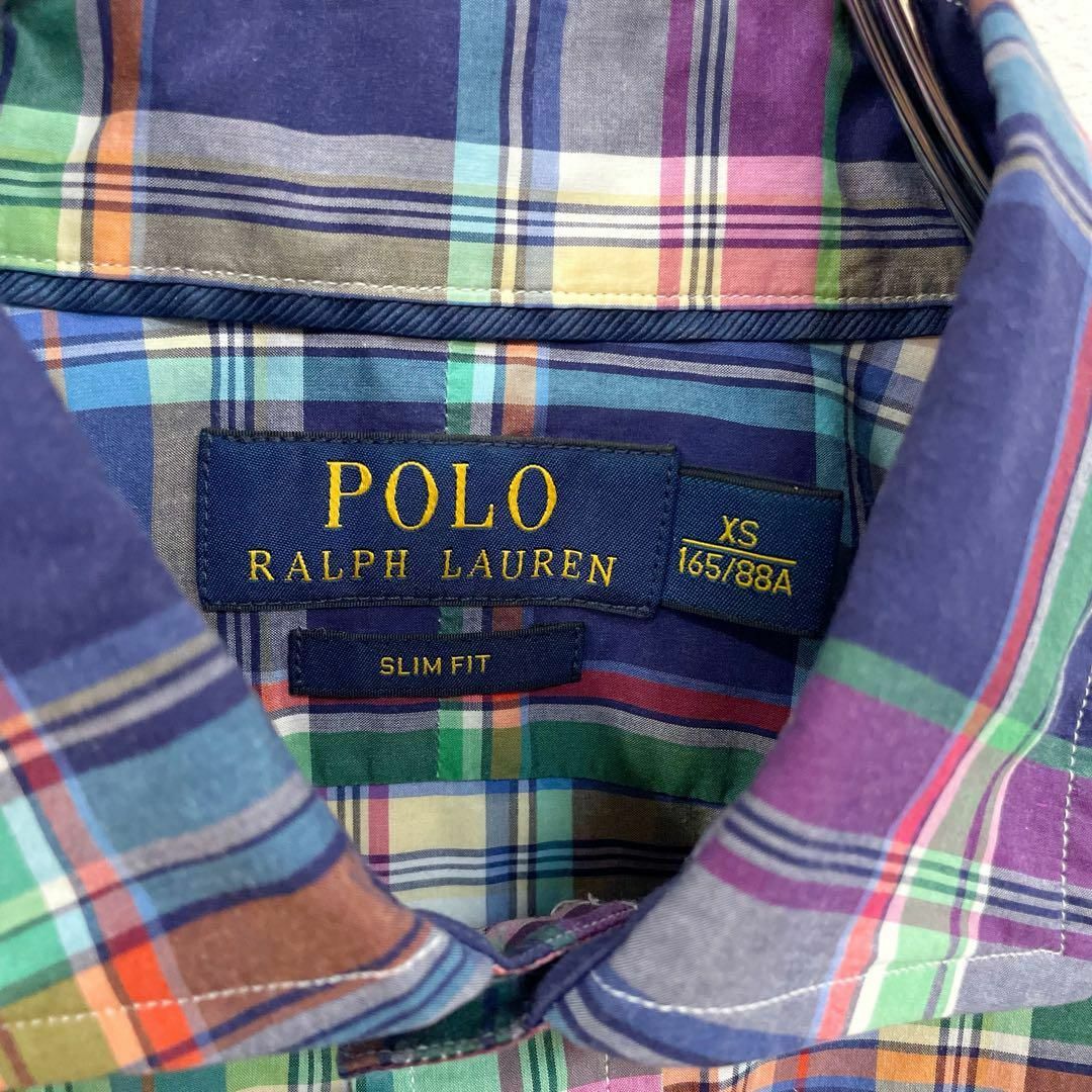 POLO RALPH LAUREN(ポロラルフローレン)のポロラルフローレン　マルチカラー　チェック柄　ホリゾンタルカラー　長袖シャツ メンズのトップス(シャツ)の商品写真