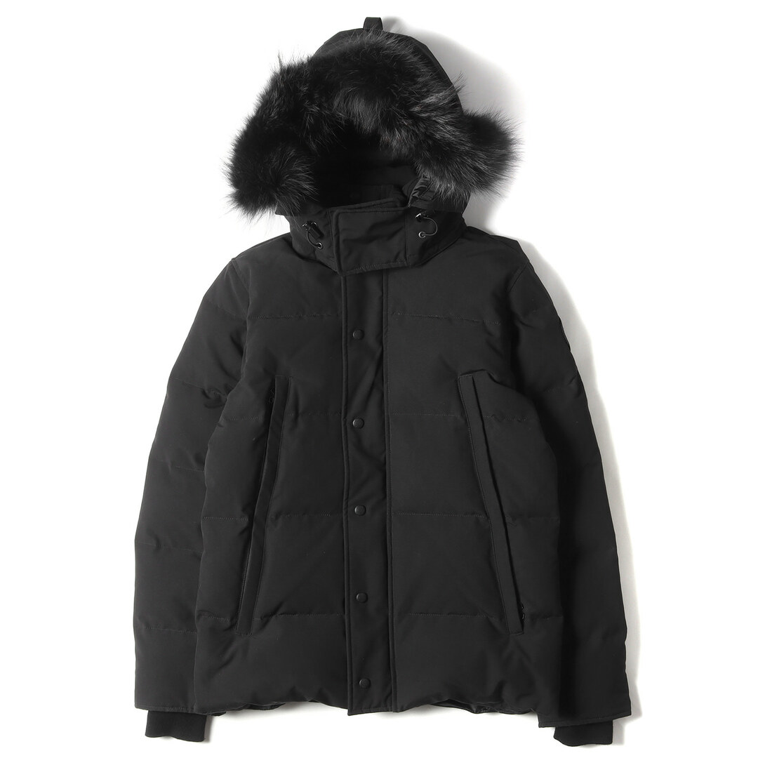 CANADA GOOSE カナダグース ダウン サイズ:S ファーフード付き ポリコットン ダウン コート WYNDHAM PARKA 3808MB  ダウン ジャケット ウィンダム パーカー BLACK LABEL ブラックレーベル ブラック 黒 アウター ブルゾン ブランド【メンズ】【中古】 |  ...