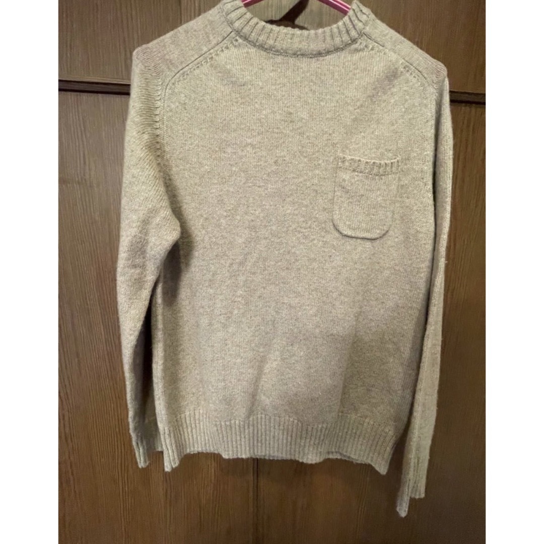 GU(ジーユー)の セール! GU (ジーユー) クルーネックセーター グレー ベージュ ニット メンズのトップス(ニット/セーター)の商品写真