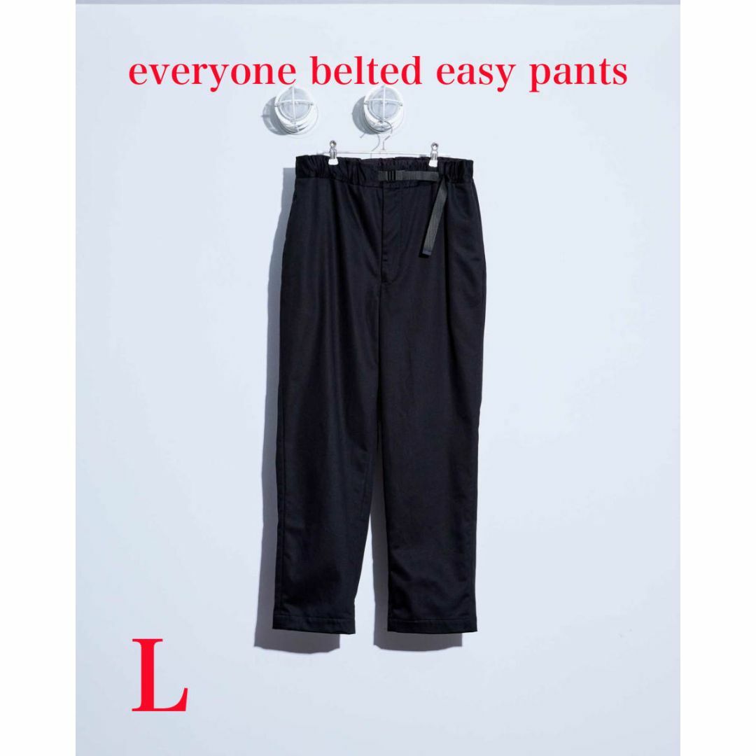 Tシャツ定価【L】everyone belted easy pants [BLACK]