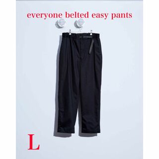 定価【L】everyone belted easy pants [BLACK]