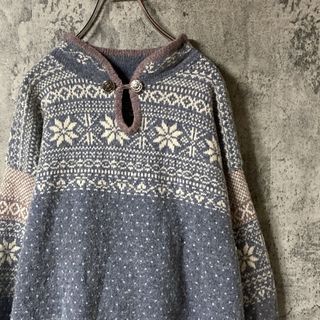 ALPS winter knit ライトブルー　XL(ニット/セーター)