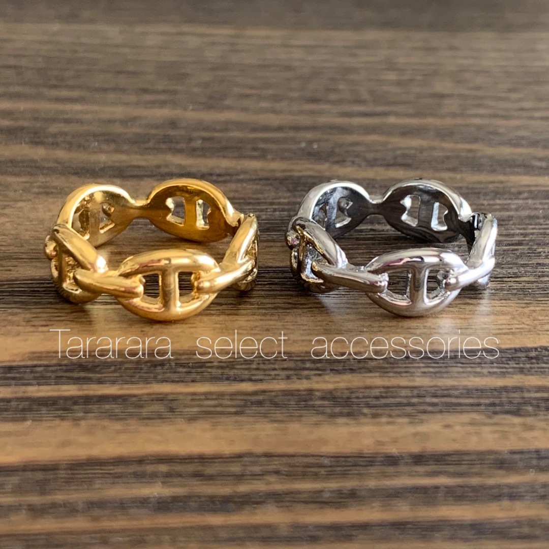 ●stainless アンカーRing S●金属アレルギー対応 レディースのアクセサリー(リング(指輪))の商品写真