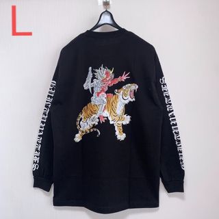 ワコマリア(WACKO MARIA)の黒L【WACKOMARIA】メカ鬼虎TIMLEHI L/S／新品タグ付／送料込み(Tシャツ/カットソー(七分/長袖))