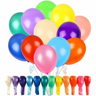 【新着商品】100個マルチカラー風船 バルーン 誕生日 パーティ飾り付け お祭り(その他)