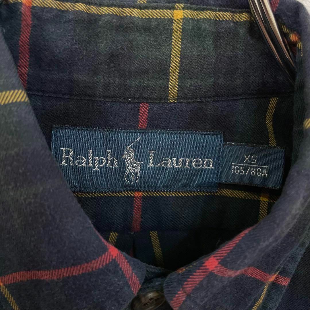 POLO RALPH LAUREN(ポロラルフローレン)のポロラルフローレン　ヴィンテージ　ポケット付　チェック　ダークカラー　長袖シャツ メンズのトップス(シャツ)の商品写真