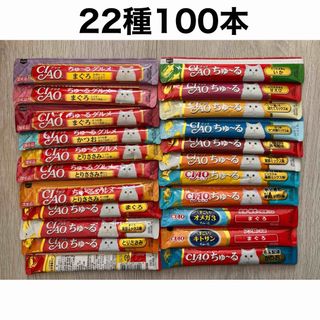 イナバペットフード(いなばペットフード)のいなば CIAO チャオちゅーる スティック22種 合計100本 ちゅ〜る 猫用(ペットフード)