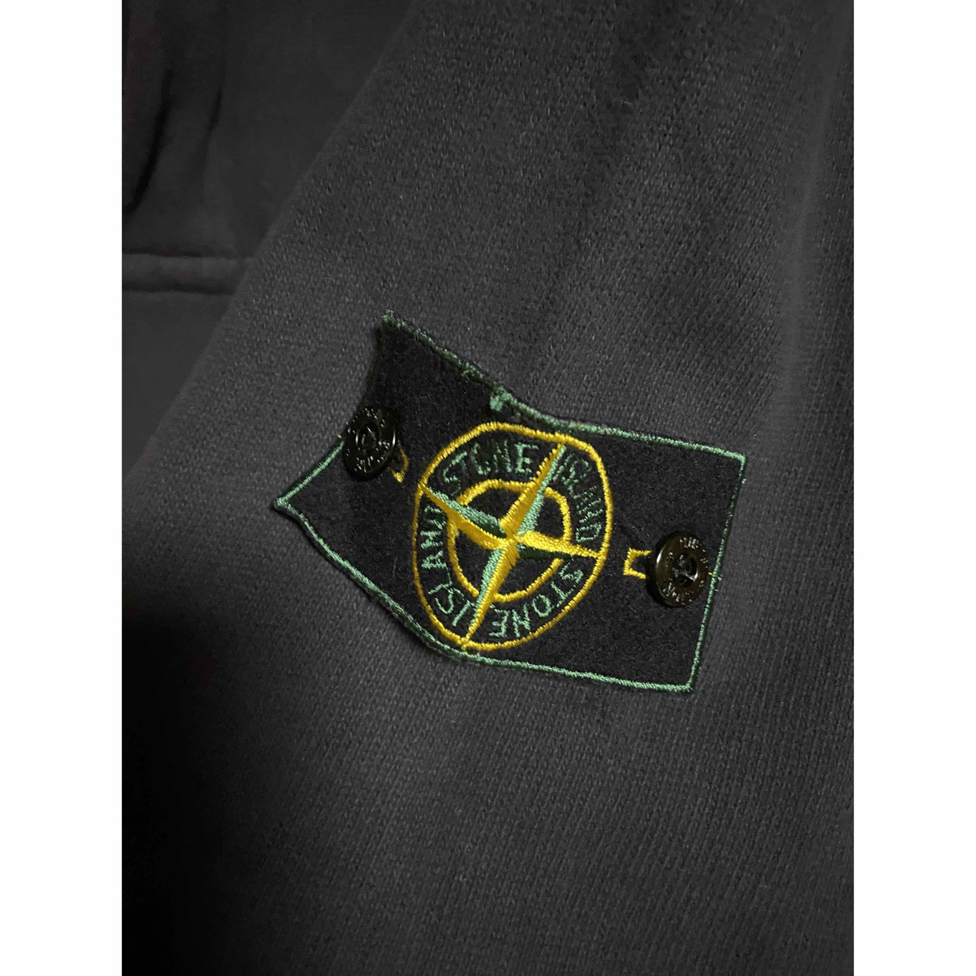 STONE ISLAND(ストーンアイランド)のSTONE ISLAND 98aw 墨黒　ハーフジップスウェット 90s メンズのトップス(スウェット)の商品写真