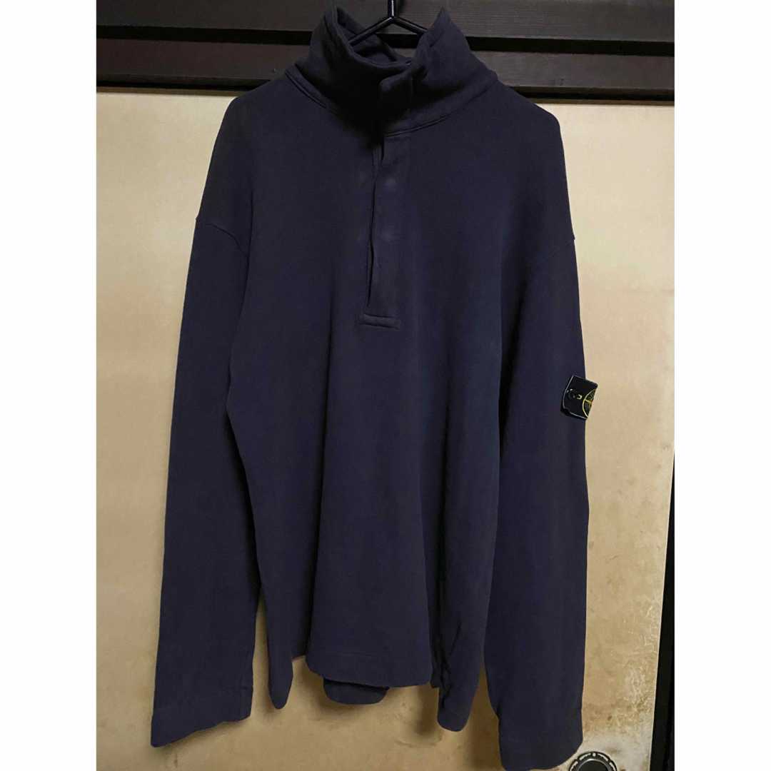 STONE ISLAND - STONE ISLAND 98aw 墨黒 ハーフジップスウェット 90sの