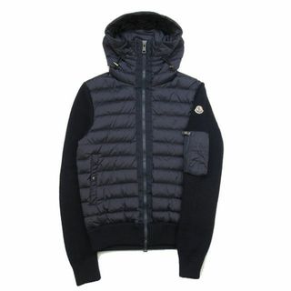 MONCLER モンクレール ダウン ジャケットカーキ　ニット切替キルティング