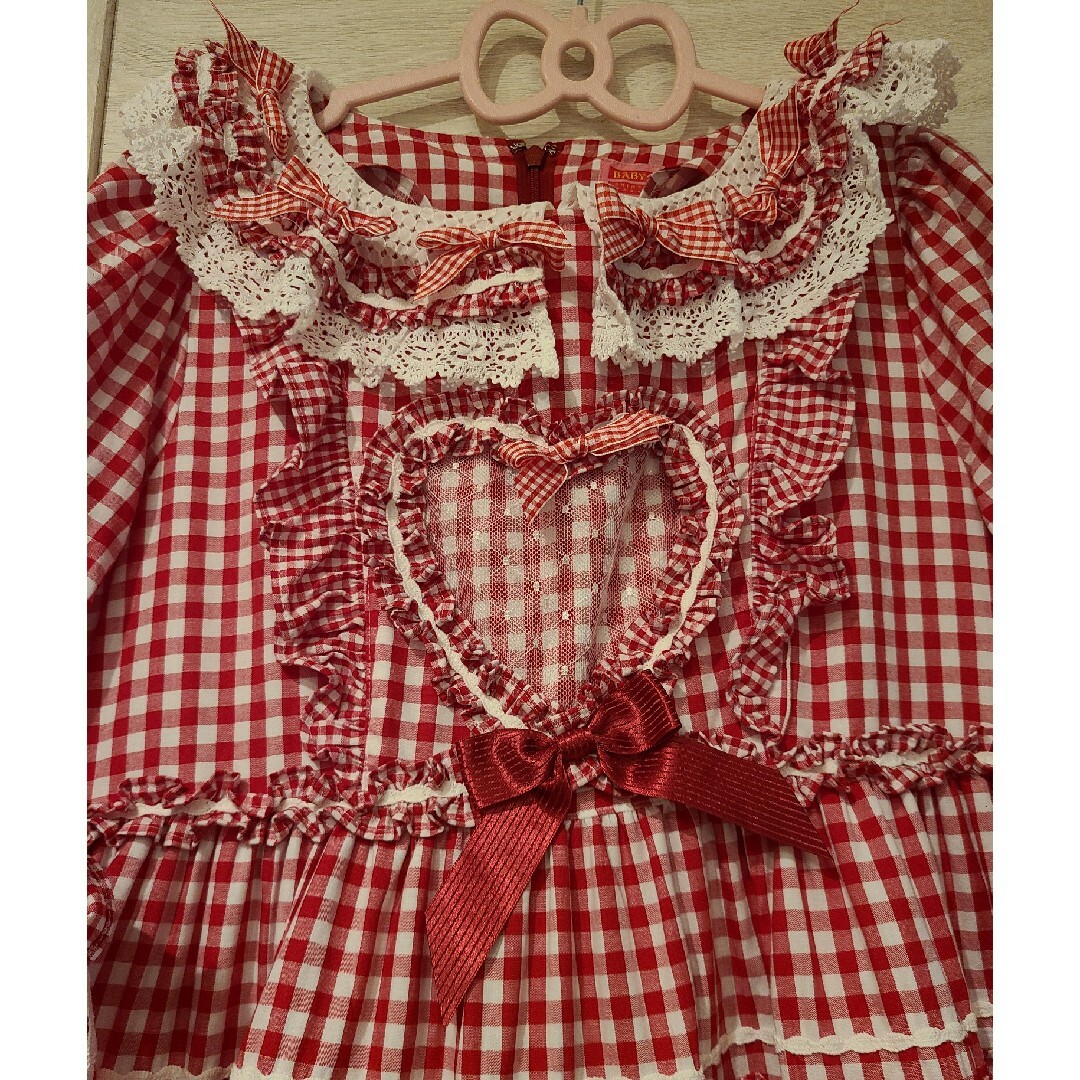 Sweet Gingham Dollワンピース　ボンネット