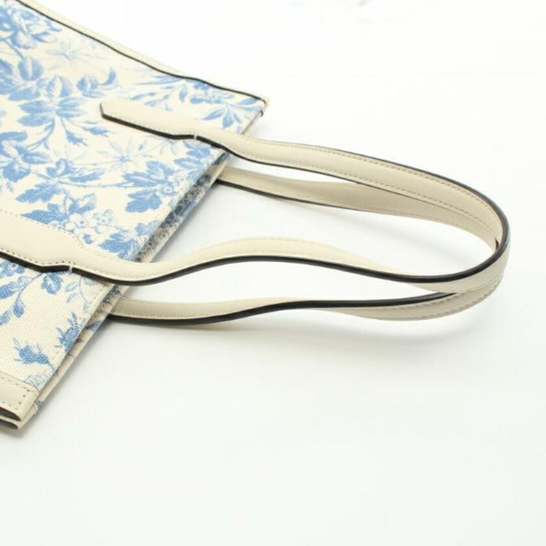 Gucci(グッチ)のGGリボン ハンドバッグ トートバッグ ハーバリウム キャンバス レザー オフホワイト ブルー 日本限定 レディースのバッグ(トートバッグ)の商品写真