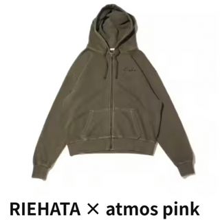 アトモスピンク(atmos pink)のアトモスピンク×RIEHATA  カーキLサイズ(パーカー)