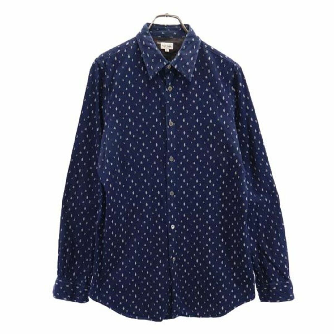 Paul Smith - ポールスミス 日本製 総柄 長袖 シャツ L ネイビー Paul