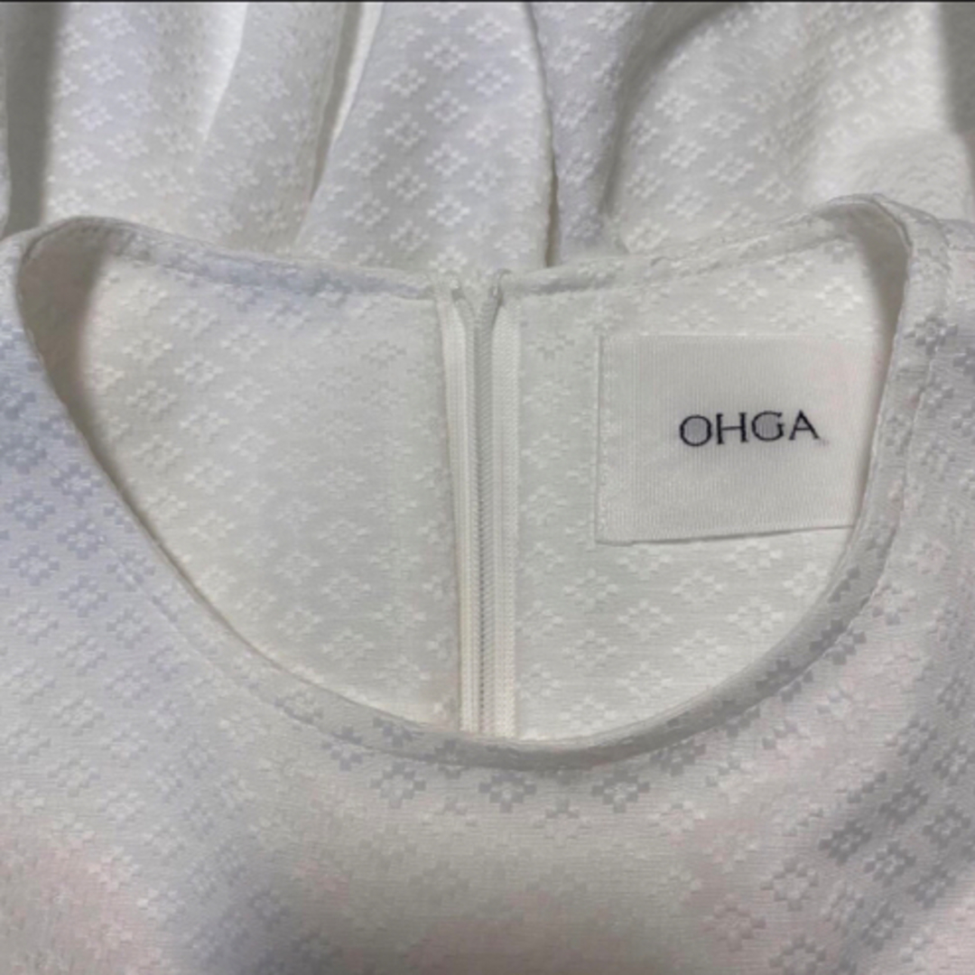 OHGA PATTERN BLOUSE パターンブラウス　白 レディースのトップス(シャツ/ブラウス(長袖/七分))の商品写真