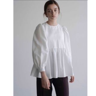 OHGA PATTERN BLOUSE パターンブラウス　白(シャツ/ブラウス(長袖/七分))