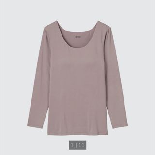 ユニクロ(UNIQLO)のヒートテックブラUネックT（8分袖）(アンダーシャツ/防寒インナー)